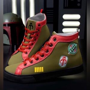 Star Wars Boba Fett Unisex High-Top Shoes Sneakers Men’s Sz 7/Women’s Sz 9 New
